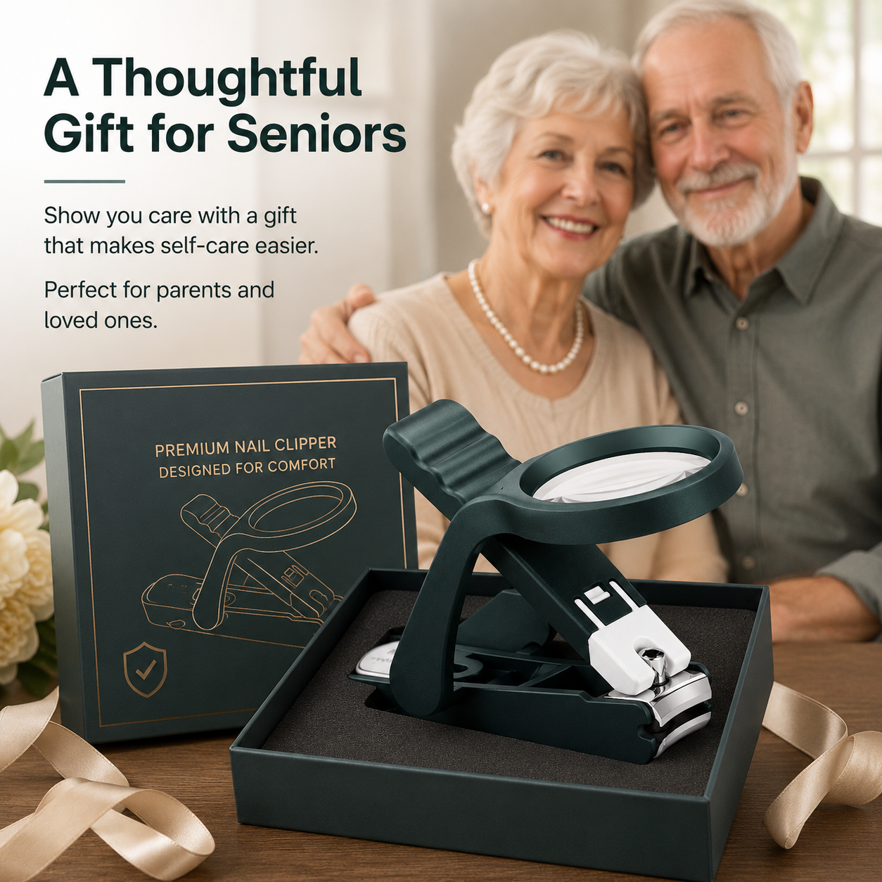 Magnifying Nail Clippers Set for Seniors