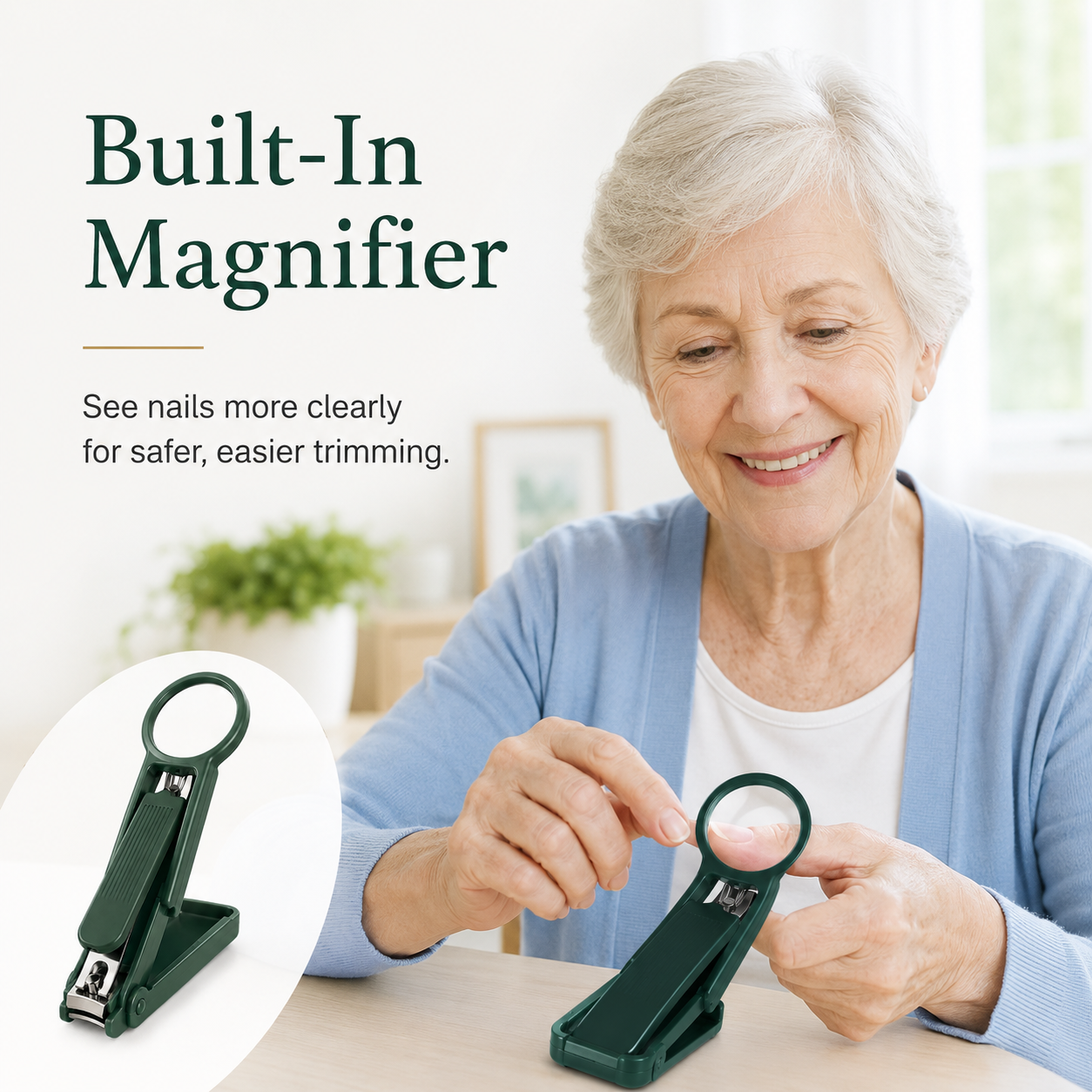 Magnifying Nail Clippers Set for Seniors