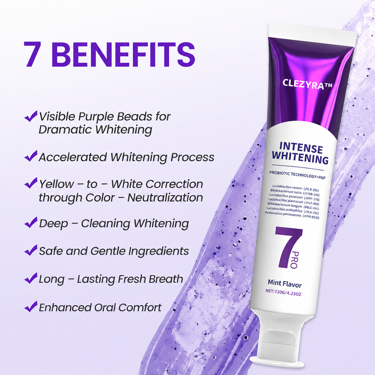 2PCS -Clezyra Pro Intensive Toothpaste