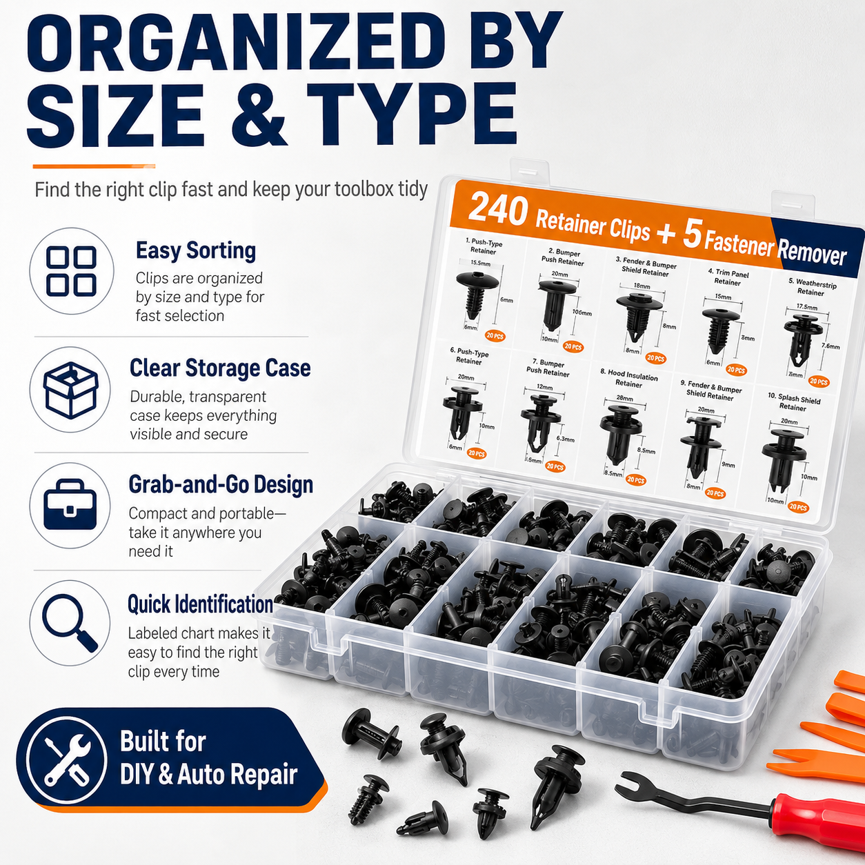 🚗50% OFF TODAY🔧Car Retainer Clip Kit with Remover 🧰