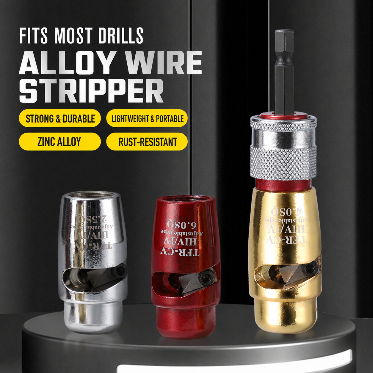 4-Piece Wire Stripper & Drill Wire Twister Kit