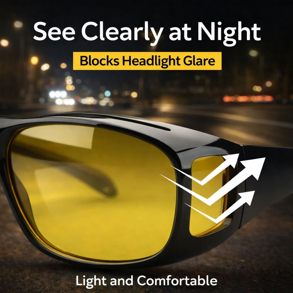 Night Glasses with Polarized LED Glare Cut