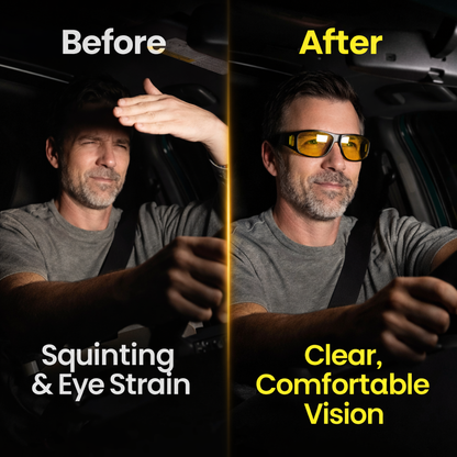 Night Glasses with Polarized LED Glare Cut