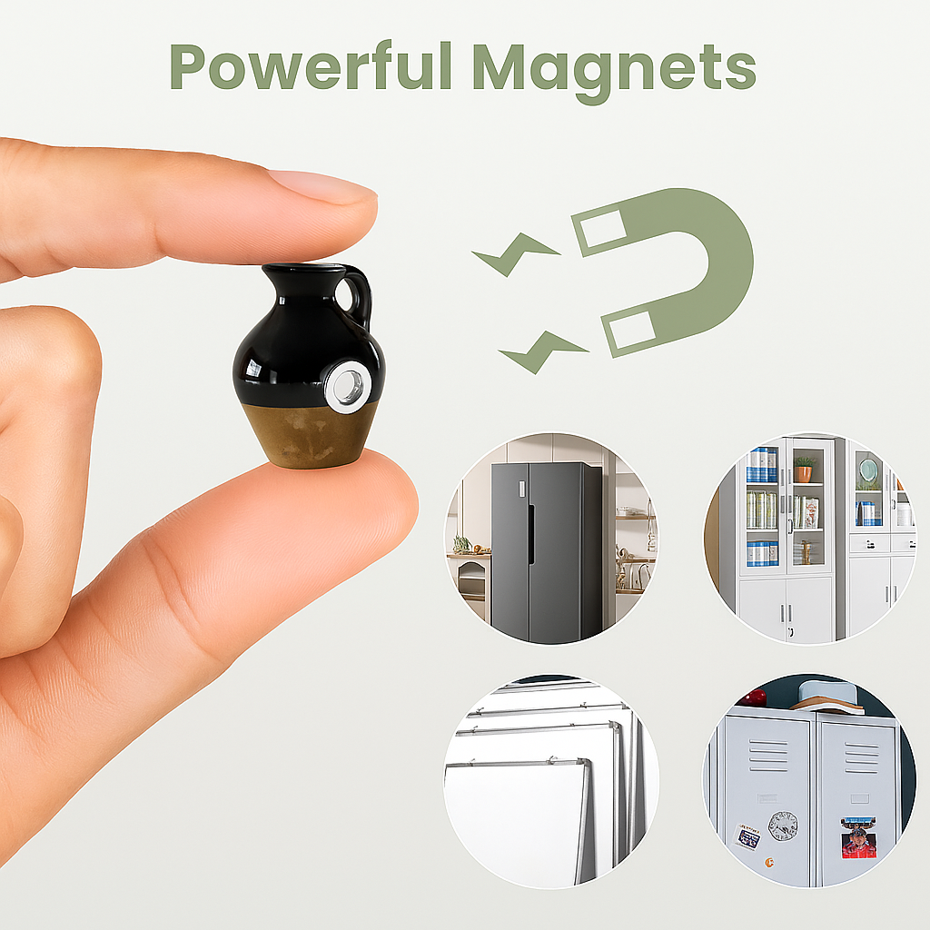 Mini Flower Vase Fridge Magnets