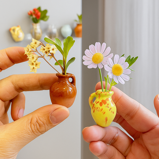 Mini Flower Vase Fridge Magnets