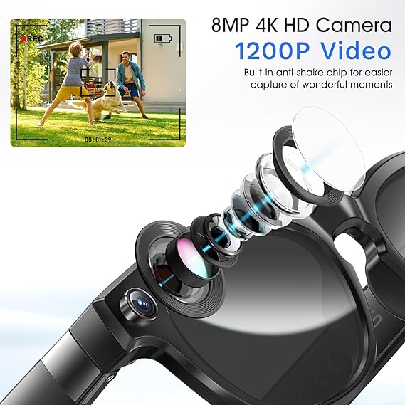 4K HD Camera Smart Glasses. Real-time translation