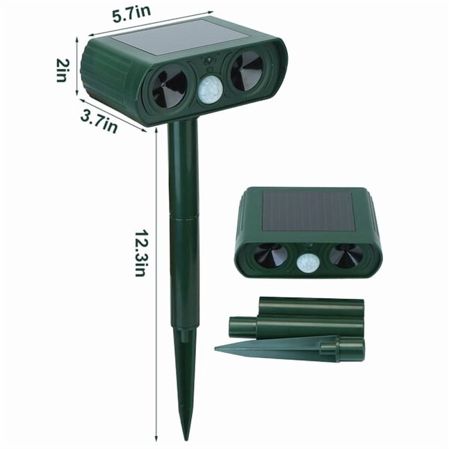 Elarohome Solar Ultrasonic Animal Repeller for Dogs, Cats, Raccoons