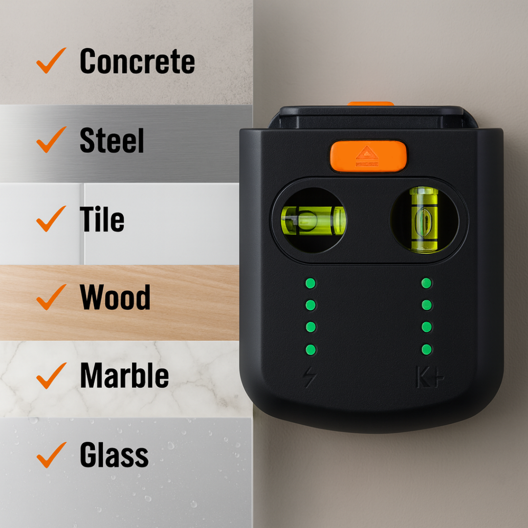 3-in-1 Laser Level Tool with Dust Collector and Wall Bracket