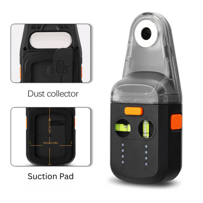3-in-1 Laser Level Tool with Dust Collector and Wall Bracket