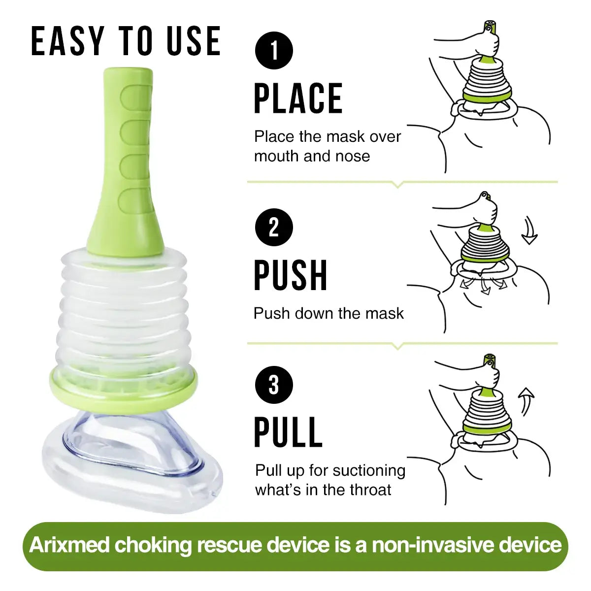 Portable Bottle Choking Rescue Device Set