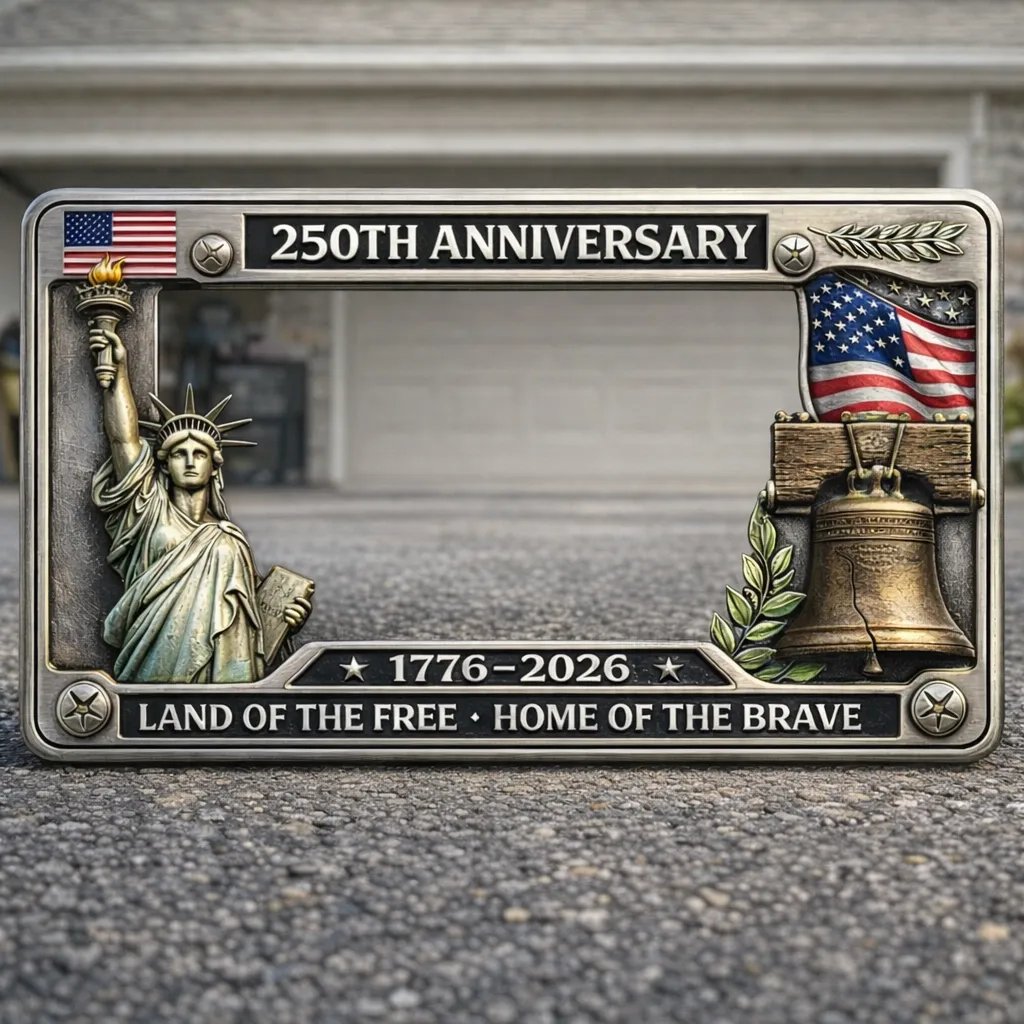 250th Anniversary Commemorative License Plate Frame 2 Pack