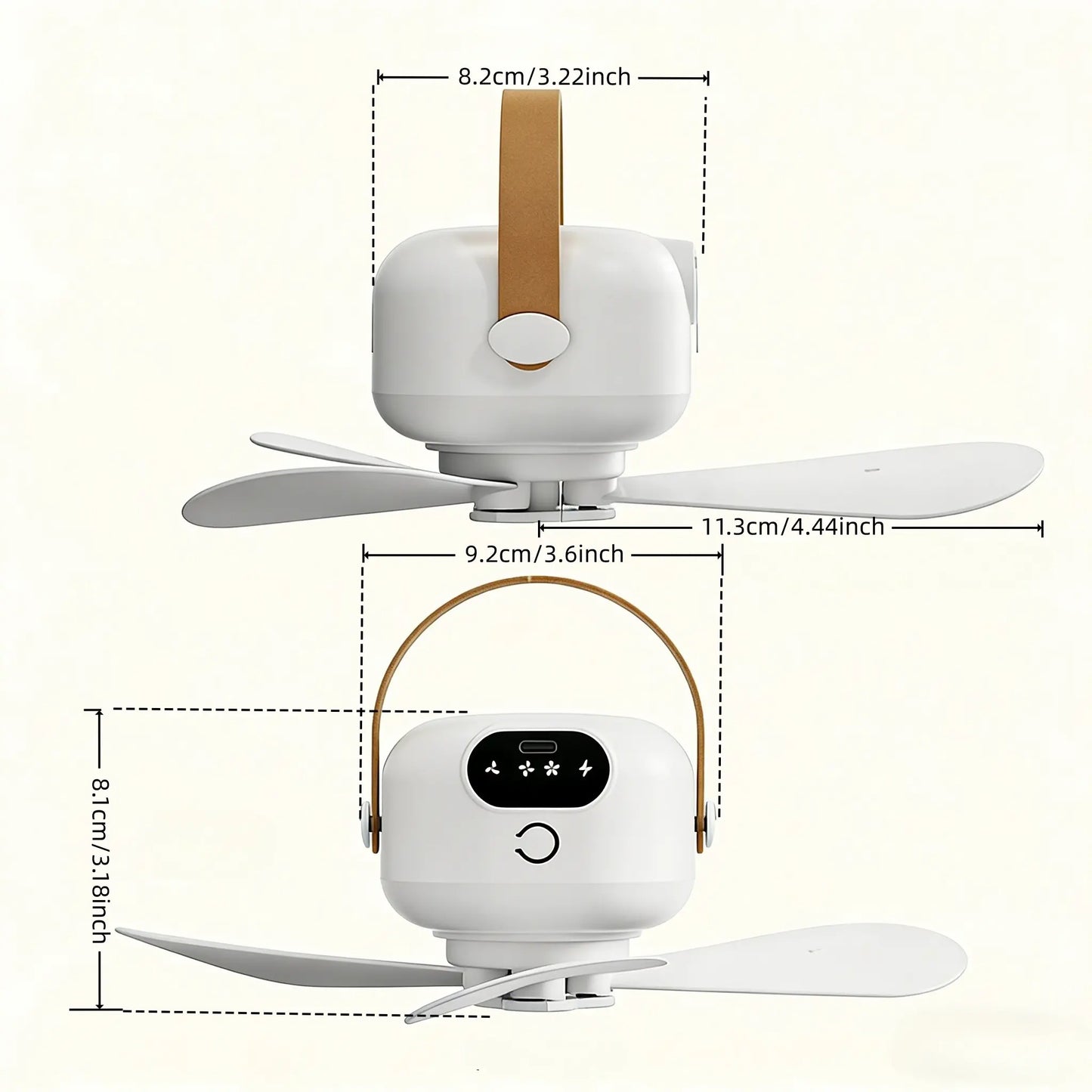 Rechargeable LED Ceiling Fan with Remote