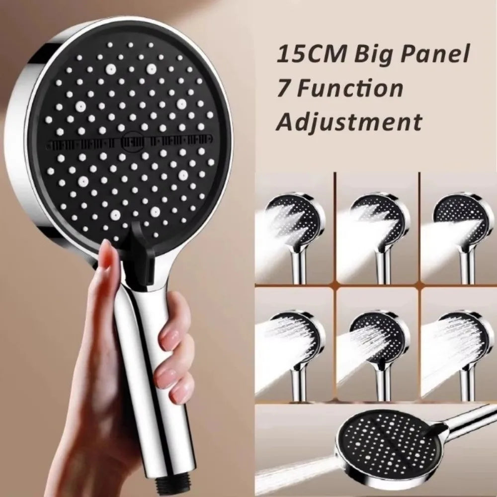 7-Mode High-Pressure Handheld Shower Head (15cm)
