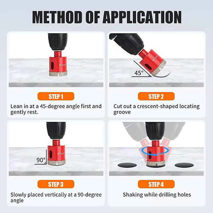 12Pcs Diamond Drill Bit Set 6-35mm Hole Saw for Glass Marble Granite Tile