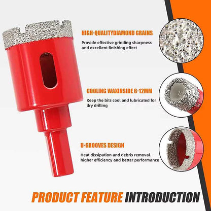 12Pcs Diamond Drill Bit Set 6-35mm Hole Saw for Glass Marble Granite Tile