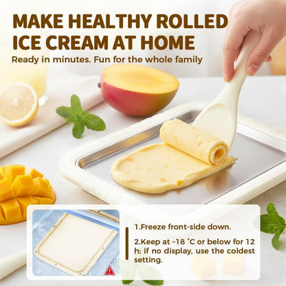 Stainless Steel Household Rolled Ice Cream Maker Kit