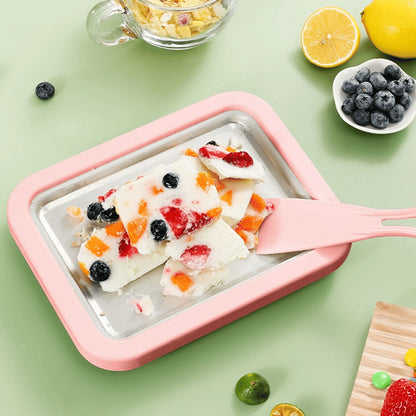 Stainless Steel Household Rolled Ice Cream Maker Kit
