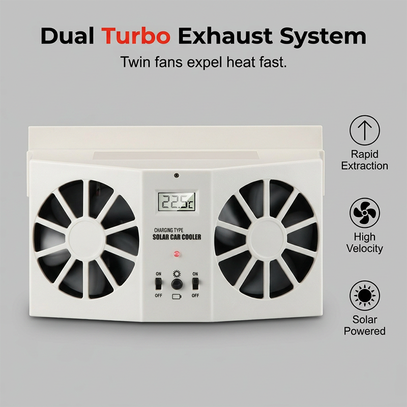Solar Powered Car Ventilator Fan – Cool Air Circulation ☀️🚗🌬️❄️