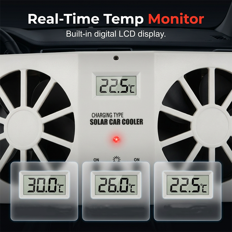 Solar Powered Car Ventilator Fan – Cool Air Circulation ☀️🚗🌬️❄️