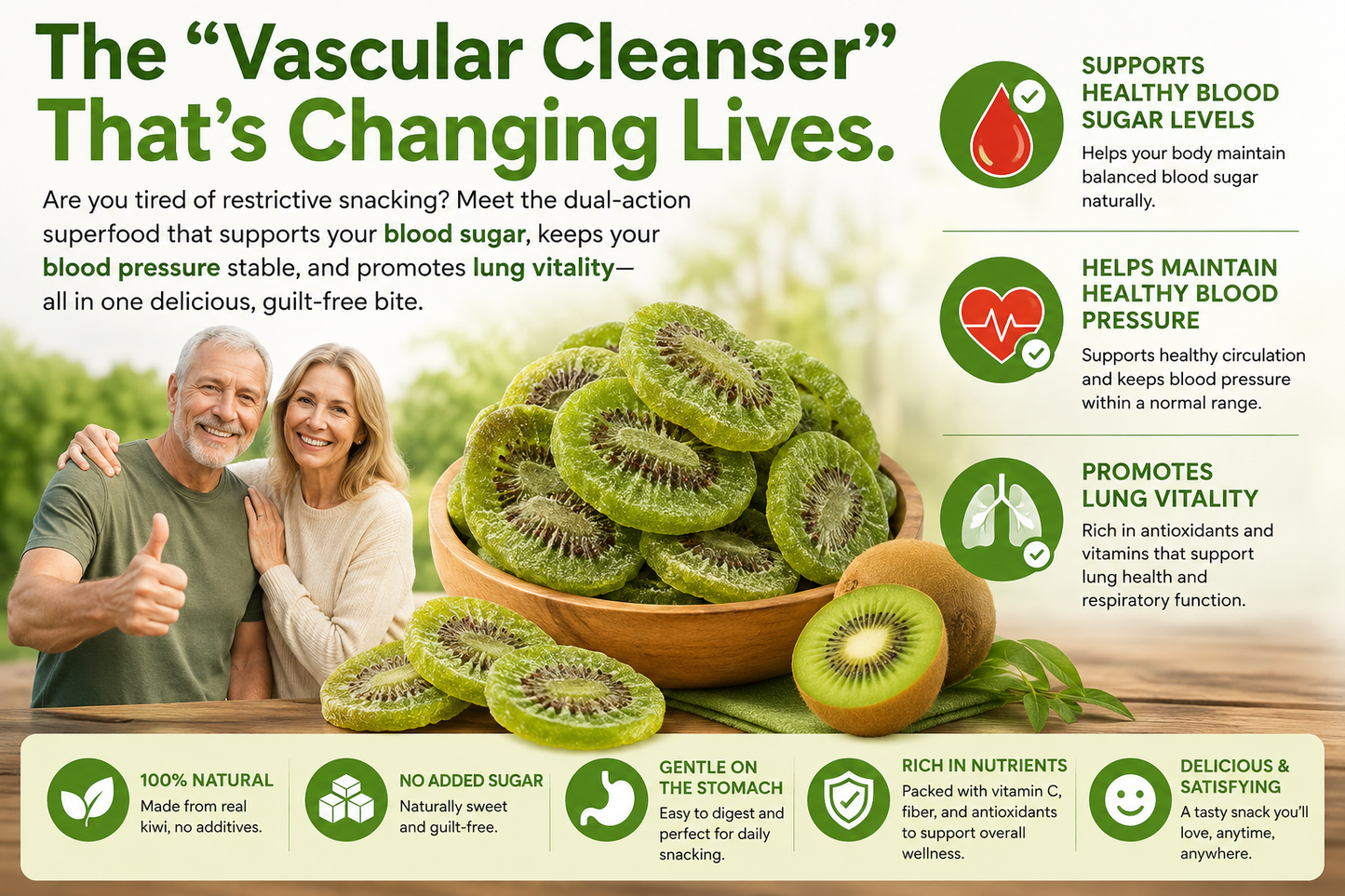100% Natural No Additives 500g Dried Kiwi Fruit