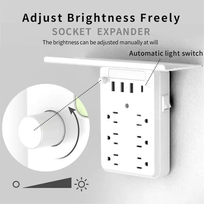 9-in-1 Bathroom Wall Extender with Light & Tray