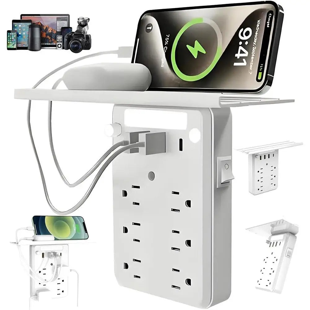 9-in-1 Bathroom Wall Extender with Light & Tray