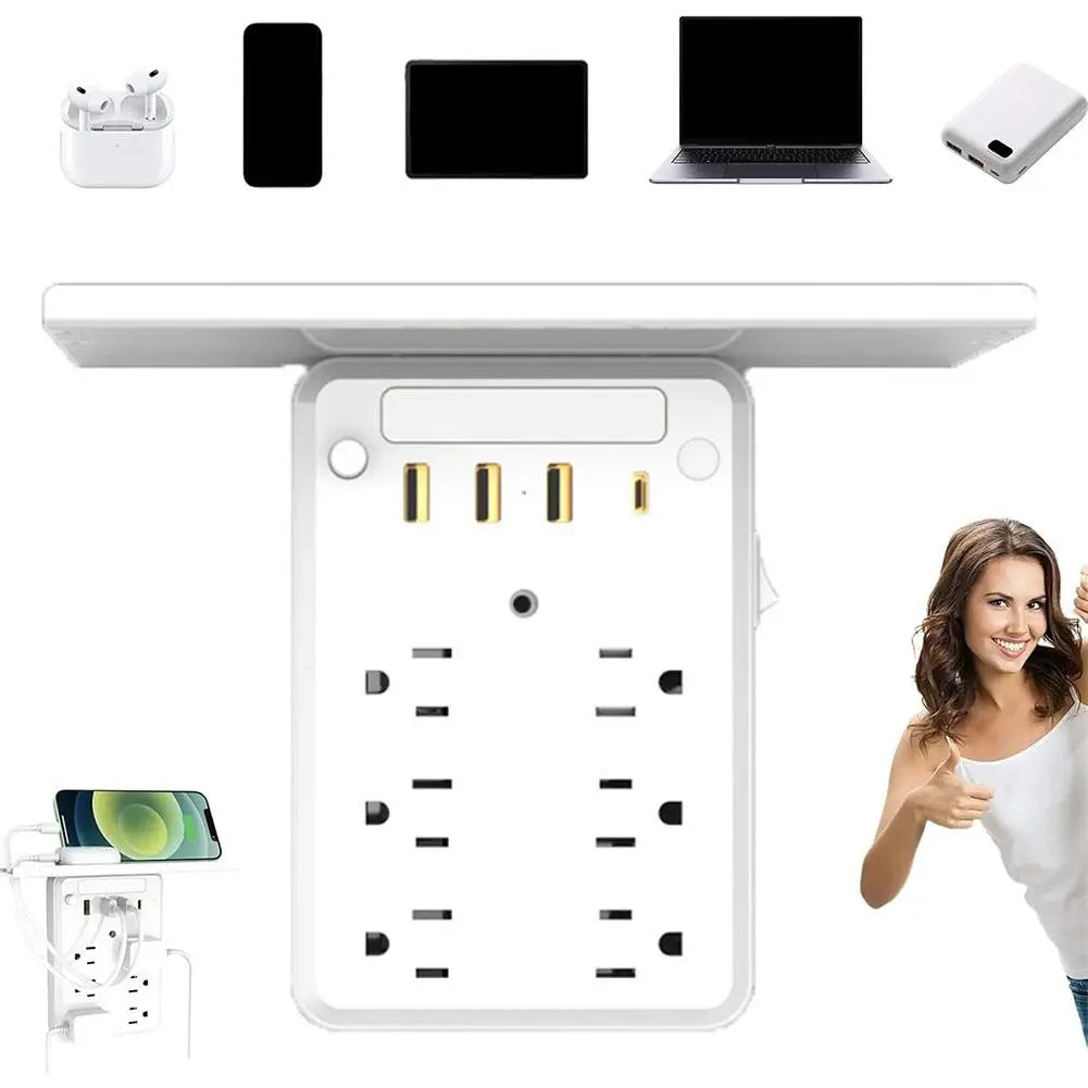 9-in-1 Bathroom Wall Extender with Light & Tray