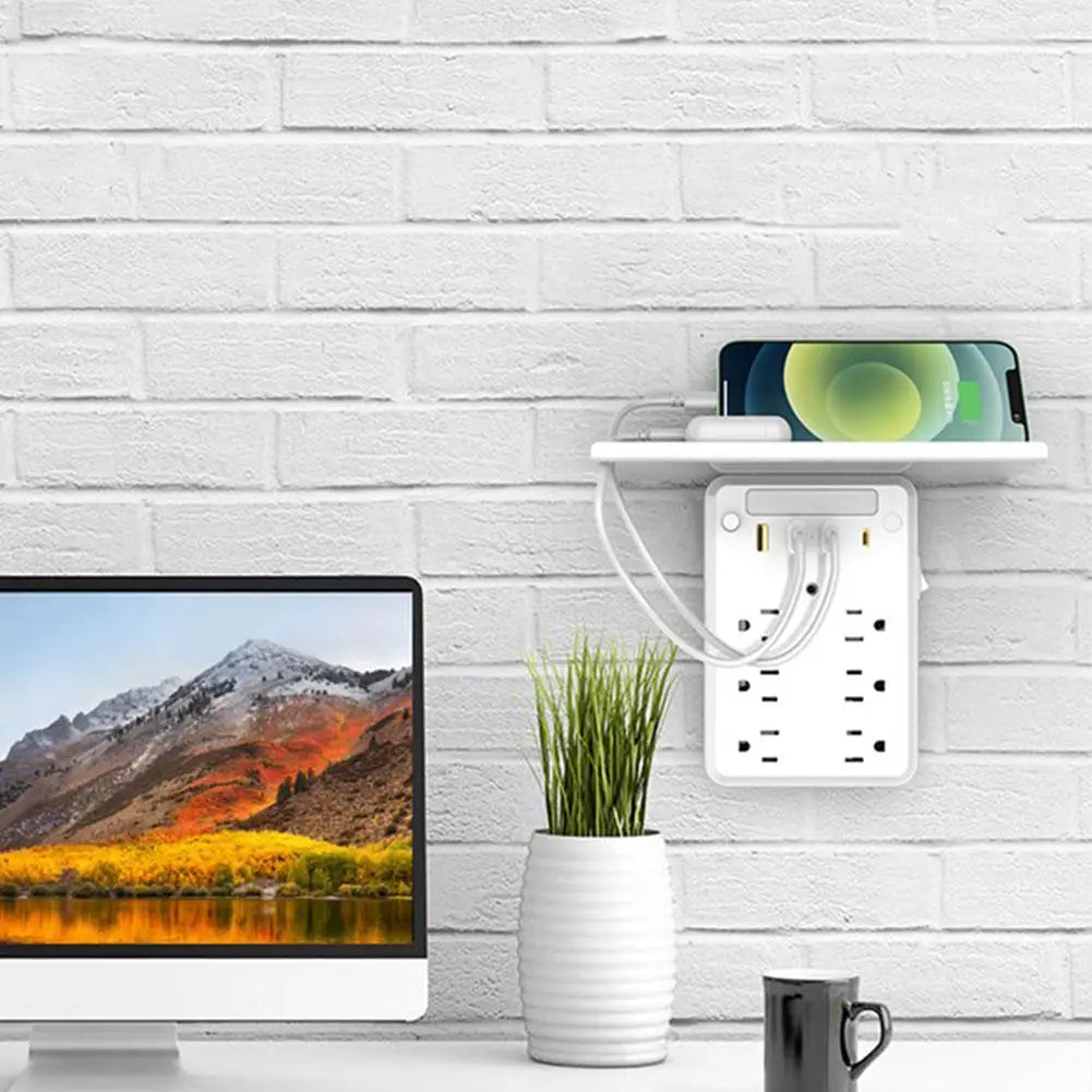 9-in-1 Bathroom Wall Extender with Light & Tray