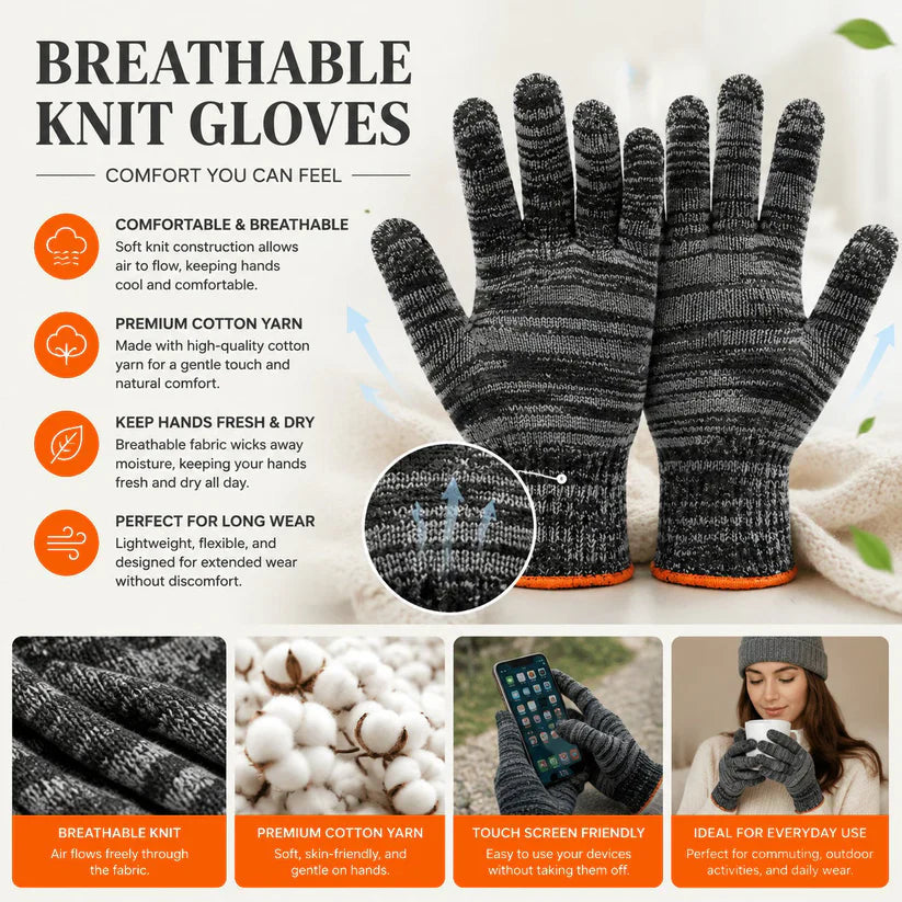 10 Pairs Knitted Durable Protective Work Gloves
