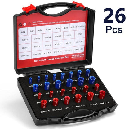 26-Piece Metric & SAE Thread Checker Set