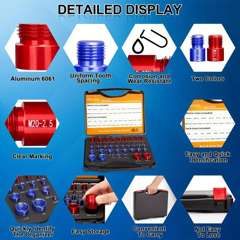 26-Piece Metric & SAE Thread Checker Set