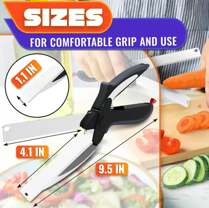 2-Pack 2-in-1 Kitchen Scissors with Cutting Board