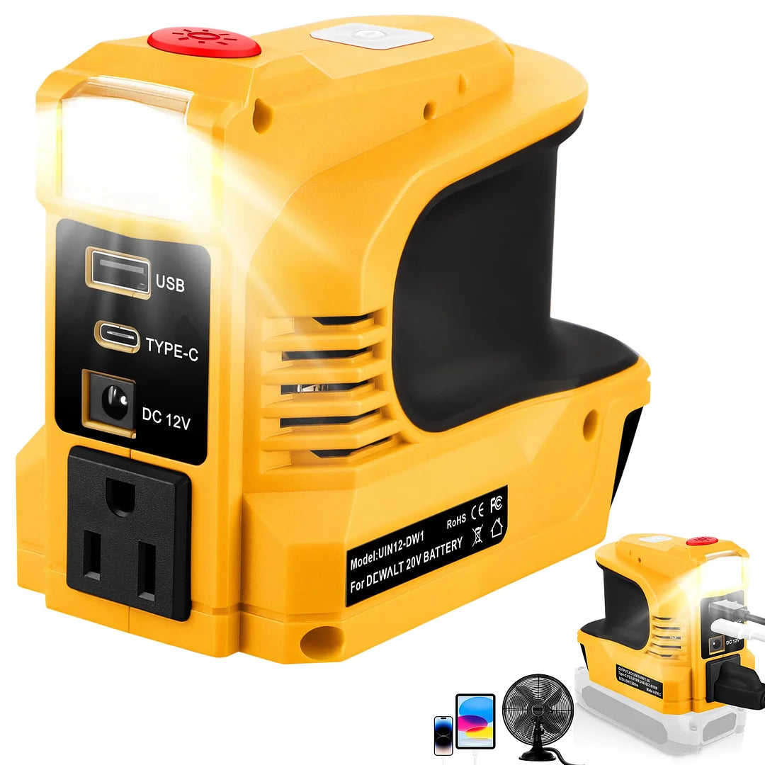 220W Power Inverter for DeWalt 20V Batteries