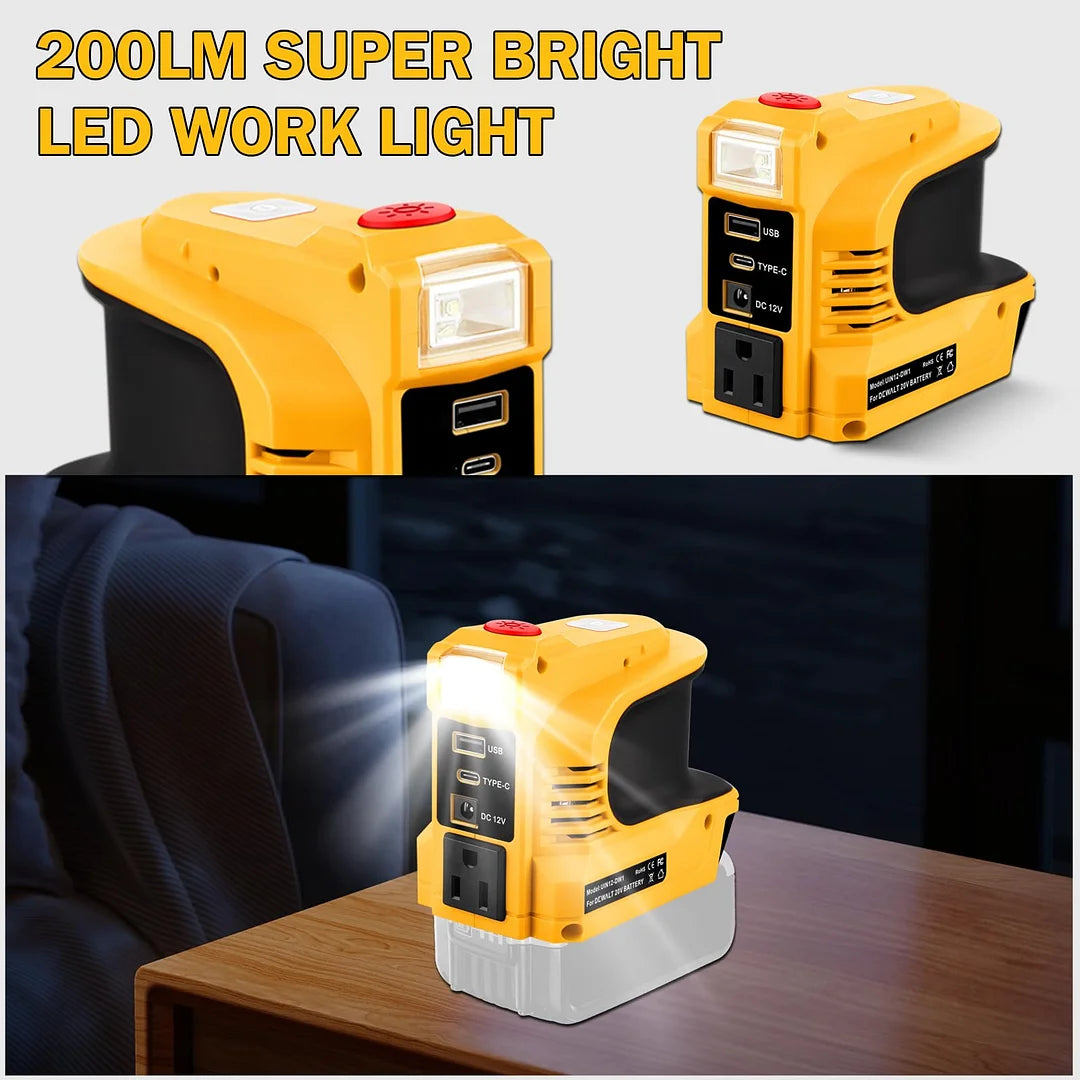 220W Power Inverter for DeWalt 20V Batteries