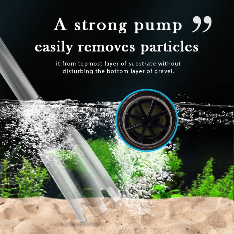 Electric Aquarium Gravel Cleaner with Adapter