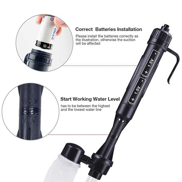 Electric Aquarium Gravel Cleaner with Adapter