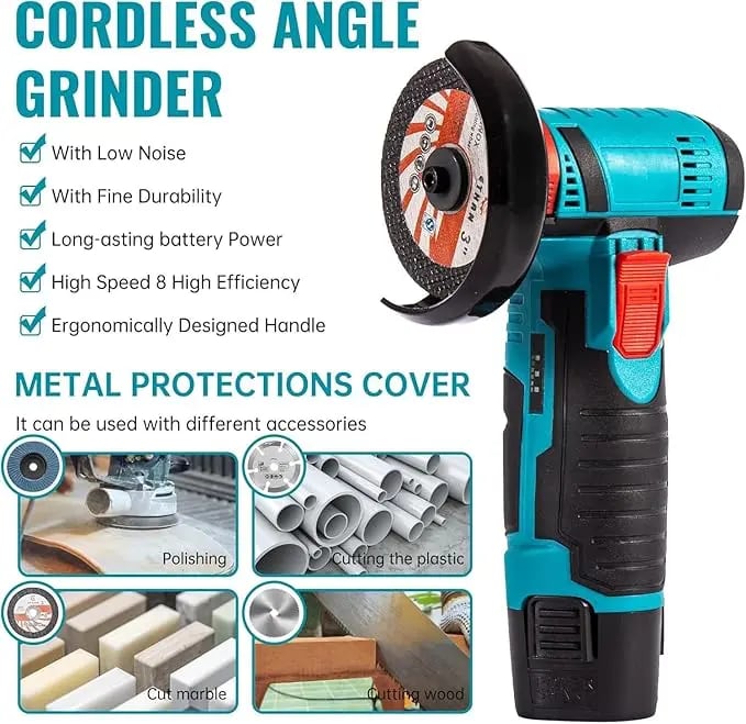12V Cordless Mini Angle Grinder Kit