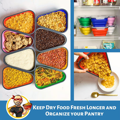 Collapsible Pizza Storage Container Set