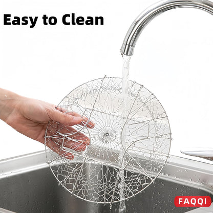 Foldable Stainless Steel Frying and Straining Basket