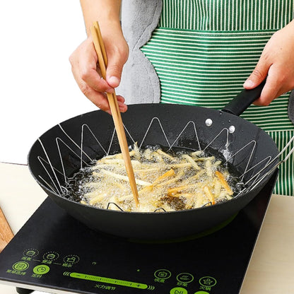 Foldable Stainless Steel Frying and Straining Basket
