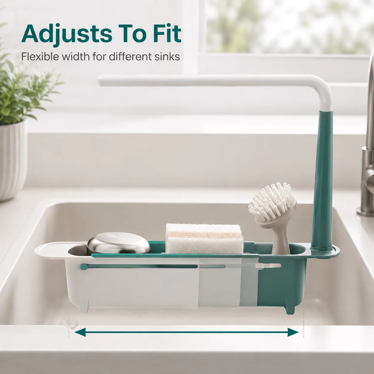 Adjustable Telescopic Sink Organizer Drain Rack