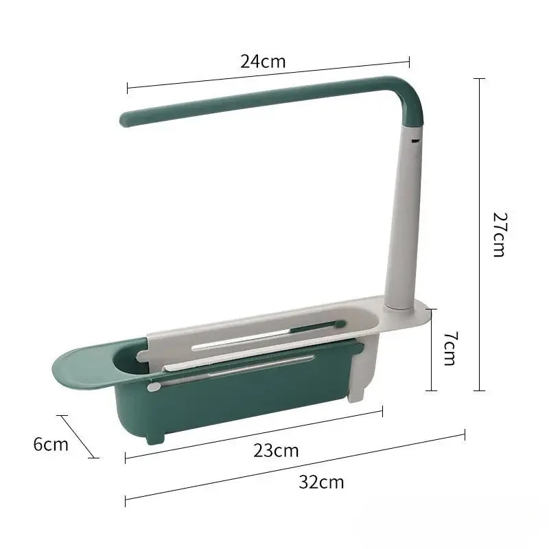 Adjustable Telescopic Sink Organizer Drain Rack