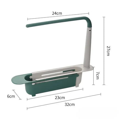 Adjustable Telescopic Sink Organizer Drain Rack