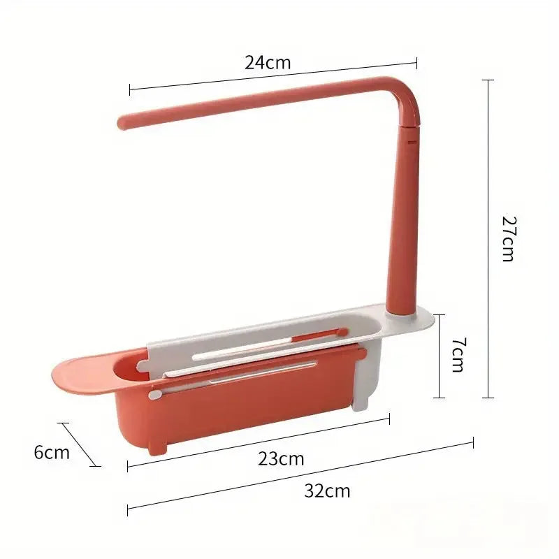 Adjustable Telescopic Sink Organizer Drain Rack