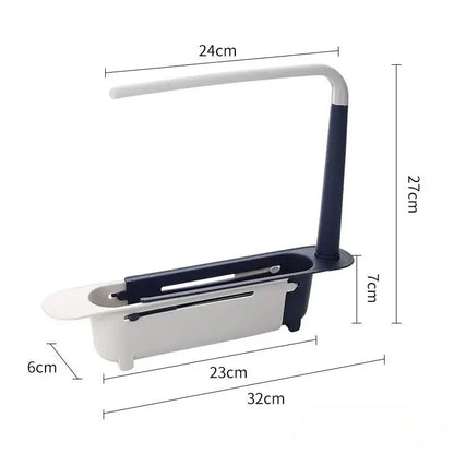 Adjustable Telescopic Sink Organizer Drain Rack