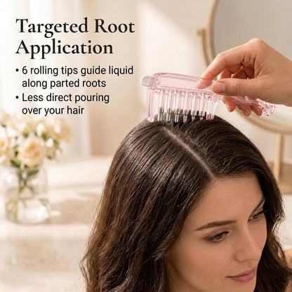 Crystal Roller Scalp Oil Applicator Comb