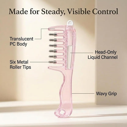 Crystal Roller Scalp Oil Applicator Comb
