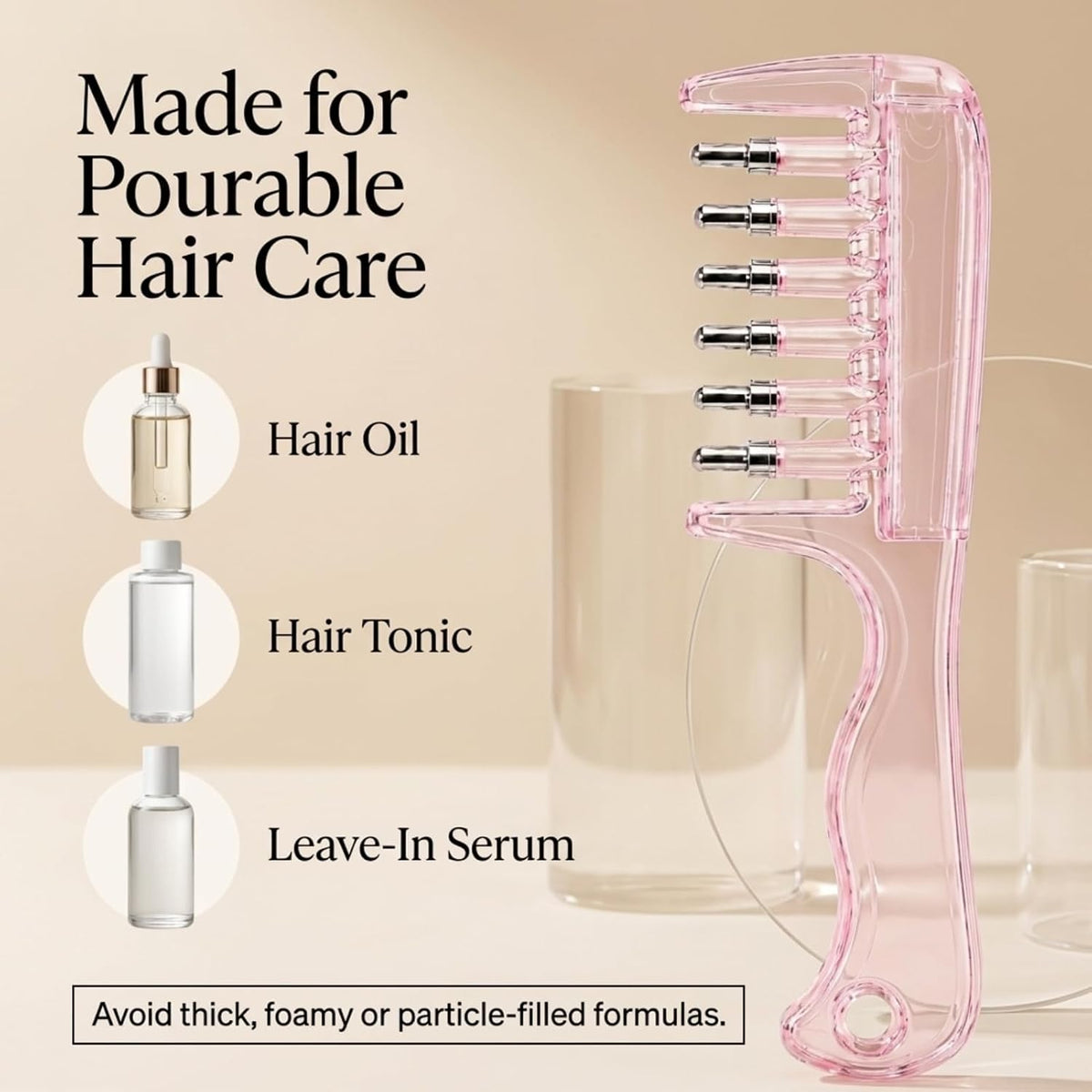 Crystal Roller Scalp Oil Applicator Comb