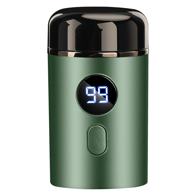 Travel Mini Electric Shaver with Digital Battery Display and Spare Head