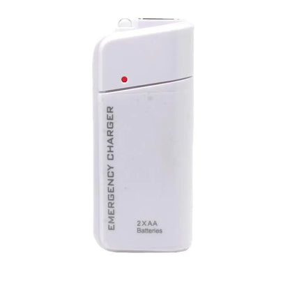 AA Battery Emergency Phone Charger with LED Flashlight
